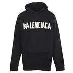 BALENCIAGA Washed Distressed Textured Print Hoodie