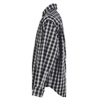BALENCIAGA Two-Tone Check Frayed Lapel Jacket