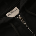 BALENCIAGA Soccer 6B Reflective Print Zip-Up Hooded Jacket