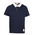 Thom Browne Contrast Collar Rugby Polo Shirt – Navy