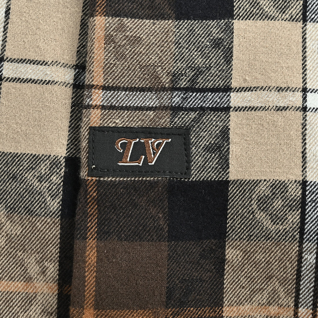 LOUIS VUITTON Monogram Plaid Shirt with Contrast Collar