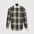 LOUIS VUITTON Monogram Plaid Shirt with Contrast Collar