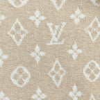 LOUIS VUITTON Oatmeal Monogram Jacquard Quarter-Zip Knit Sweater