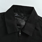 LOUIS VUITTON Black Epi Texture Zip Jacket