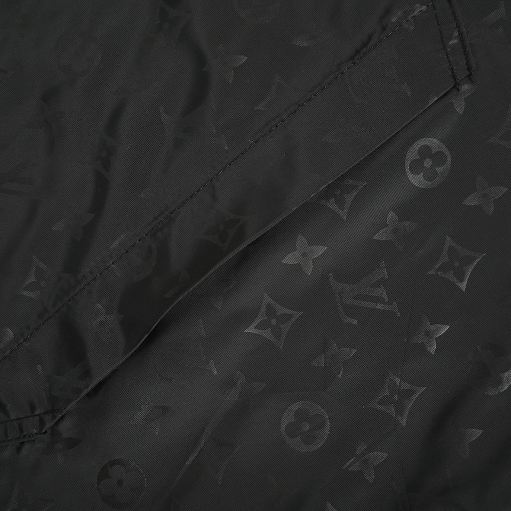 LOUIS VUITTON Monogram Eclipse Hooded Windbreaker Black