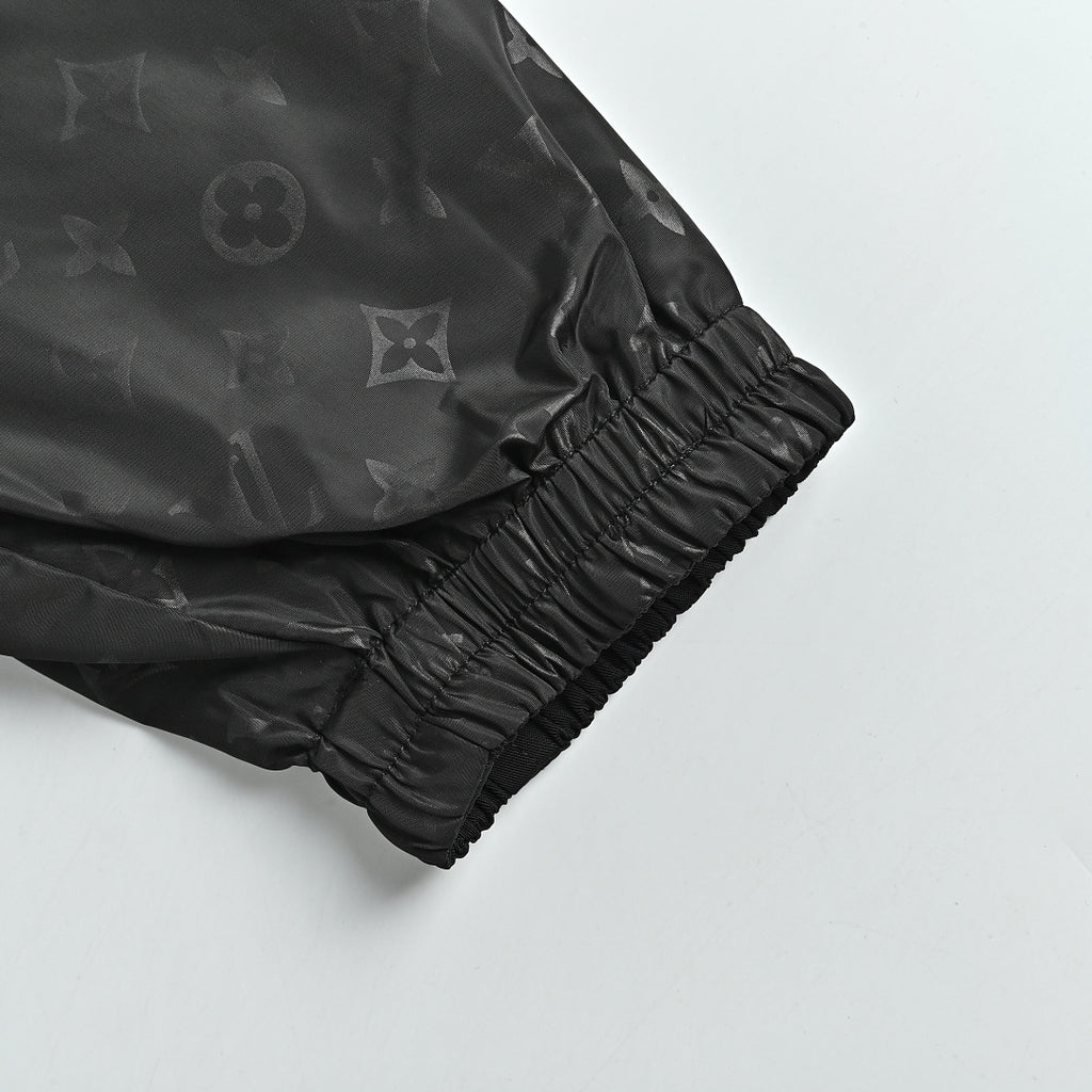 LOUIS VUITTON Monogram Eclipse Hooded Windbreaker Black