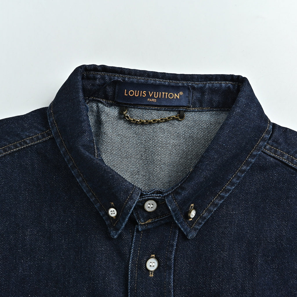 LOUIS VUITTON Dark Indigo Denim Button-Down Shirt