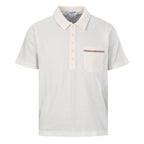Thom Browne RWB Pocket Trim Polo Shirt – White