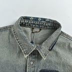 LOUIS VUITTON Floral Jacquard Denim Jacket