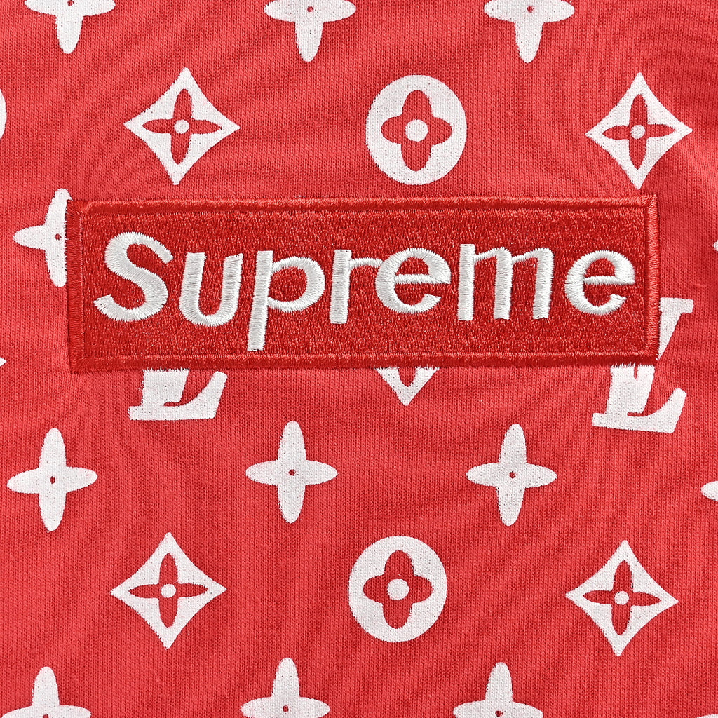 LOUIS VUITTON × Supreme Monogram Hoodie Red