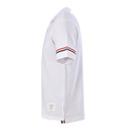 Thom Browne RWB Stripe Cuff Piqué Polo Shirt – White