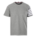 Thom Browne 4-Bar Stripe Sleeve T-Shirt – Medium Grey