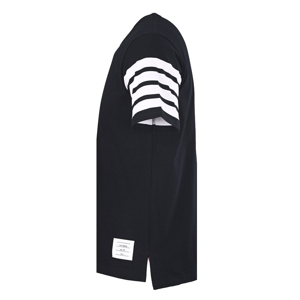 Thom Browne 4-Bar Stripe Sleeve T-Shirt – Black