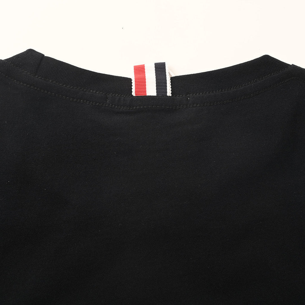 Thom Browne 4-Bar Stripe Sleeve T-Shirt – Black