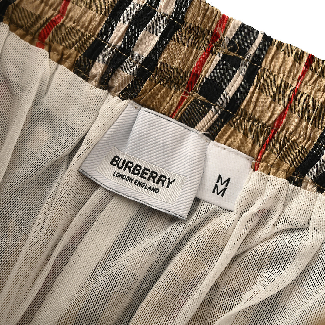 Burberry Classic Striped Plaid Shorts