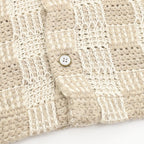 Louis Vuitton Cream Textured Knit Cardigan