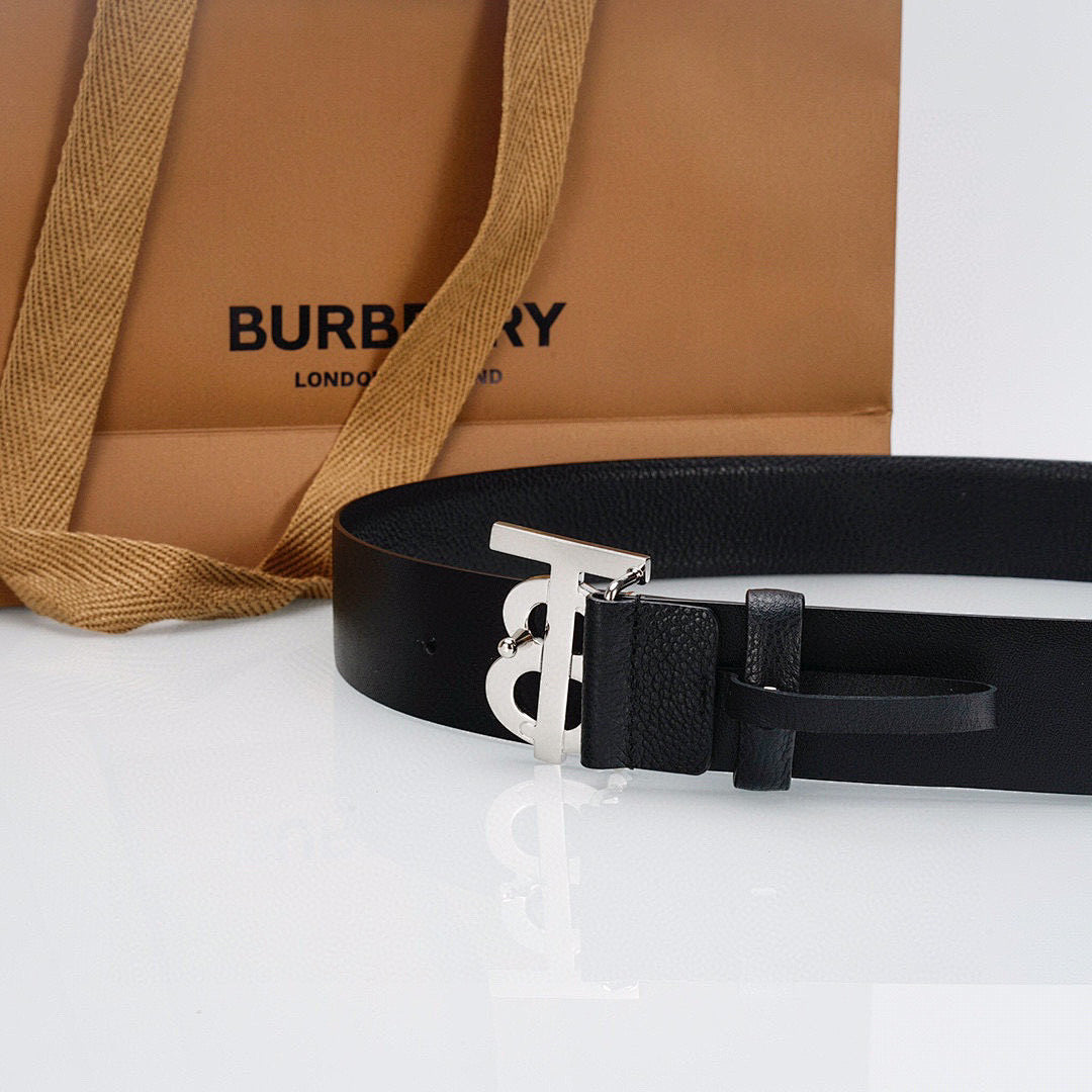 Burberry Belt with Silver Buckle