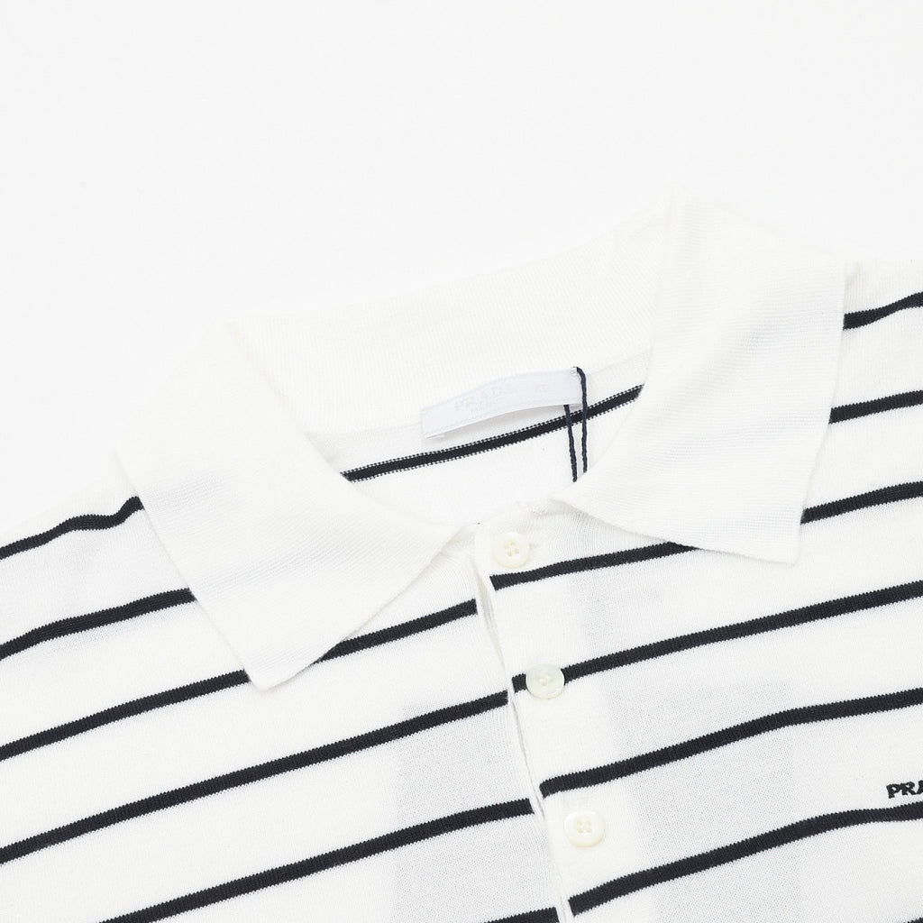 PRADA Stripe Polo Shirt | 2026 New Collection