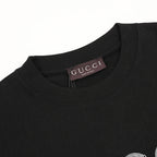 Gucci Double-Image Letter Embroidery Short-Sleeve Top