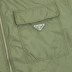 PRADA Nylon Zip-Front Utility Shirt Jacket | 2026 New Collection