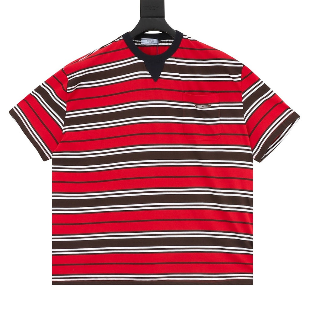 PRADA Multi-Stripe Short-Sleeve T-Shirt | 2026 New Collection