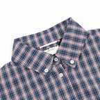 Miu Miu Plaid Check Shirt Jacket Navy Blue