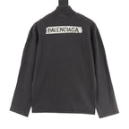 Balenciaga Half-Zip Sweatshirt Charcoal