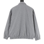 Prada Micro Check Harrington Jacket Grey