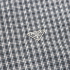 Prada Micro Check Harrington Jacket Grey