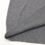 Burberry Vintage Check Half-Zip Knit Sweater — Grey Melange