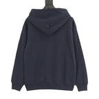 Louis Vuitton Navy blue Monogram-Trim Hoodie