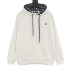 Louis Vuitton White Monogram-Trim Hoodie