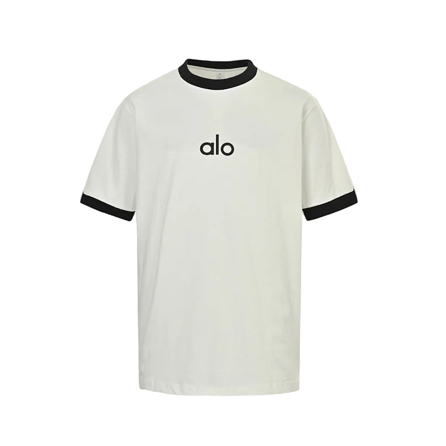 ALO Yoga T-Shirt 026 - Cream / Black - view 2
