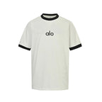 ALO Yoga T-Shirt 026 - Cream / Black - view 2