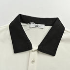 ALO Yoga Long-Sleeve Polo 018 - Cream - view 6