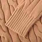Ralph Lauren Cable-Knit V-Neck Sweater - Camel - view 7