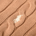 Ralph Lauren Cable-Knit V-Neck Sweater - Camel - view 27