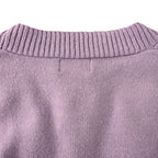 Ralph Lauren V-Neck Wool-Blend Knit Cardigan - Lavender - view 6
