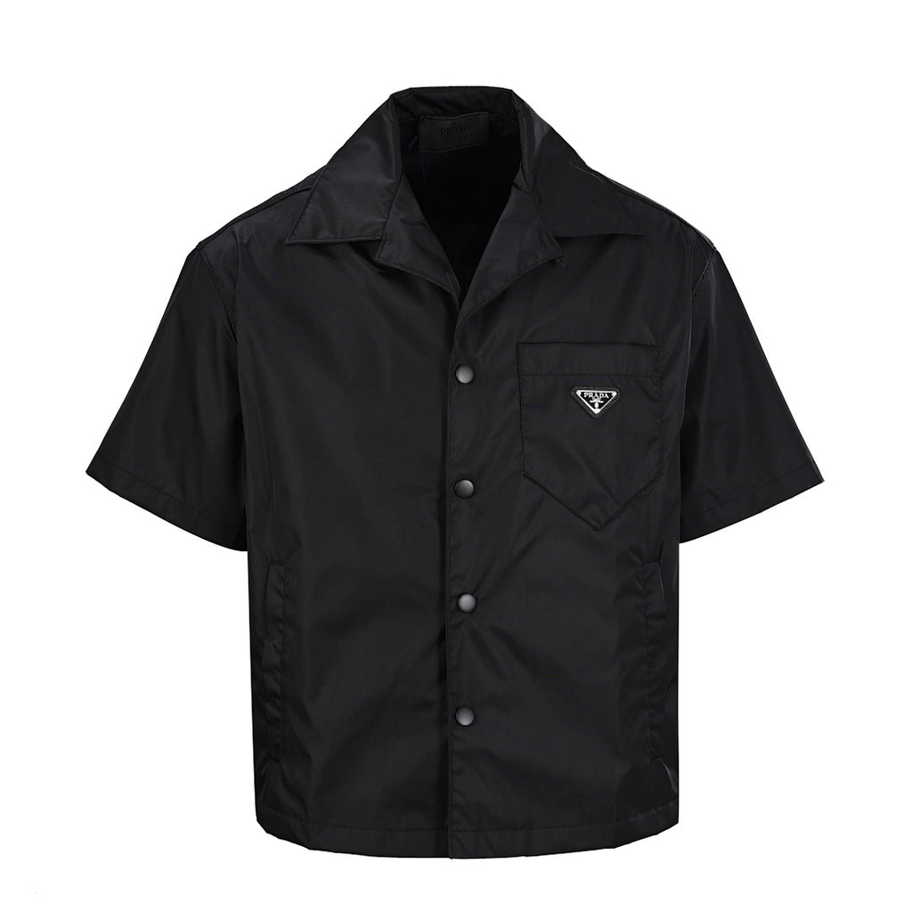 PRADA Nylon Short-Sleeve Shirt | Black | 2026 New Collection