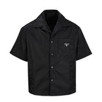 PRADA Nylon Short-Sleeve Shirt | Black | 2026 New Collection